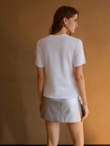 MOTF PREMIUM SEQUIN FLORAL EMBROIDERY T-SHIRT