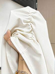 SHEIN Women's Casual Solid Color Short Sleeve T-Shirt, Summer