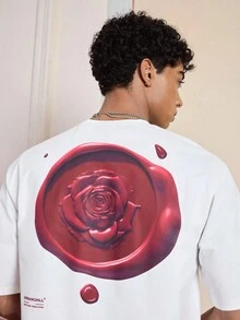 SWAVVY Daily Casual NEW YORK Letter Print Tops Men's Pattern Tops Loose Round Neck Short Sleeve T-Shirts