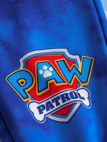 SHEIN | PAW Patrol 2pcs/Set Young Boy Cartoon Puppy & Tie-Dye Print Crew Neck Long Sleeve Sweatshirt And Sweatpants Knit Casual Sports Outfit Fall Winter - Multicolor - View 6