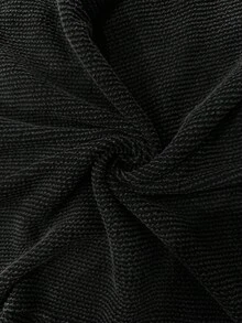 Florisole Vintage verwaschenes gestricktes rückenloses Lässig Kleid mit Kordelzug für Frauen, Herbst