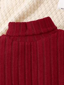 2 件套年轻男童休闲学院风舒适时尚纹理运动衫上衣和格子裤，适合开学第一天，儿童服装，小男孩服装，开学返校，男童套装，男童服装，适合日常穿着、上学、旅行、运动、秋冬季 - 紅色 - 查看 7