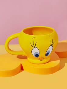 LOONEY TUNES X SHEIN 380ml Cartoon Design Ceramic Mug - Yellow - View 2