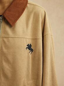 Easelle 秋季女式校服休闲拼色领夹克 - 彩色 - 查看 10