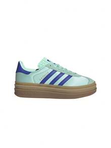 Adidas Gazelle Bold 女士运动鞋 透明薄荷绿/亮蓝色/金色金属色 JI2702 - 薄荷綠/亮藍/金金屬 - 查看 1