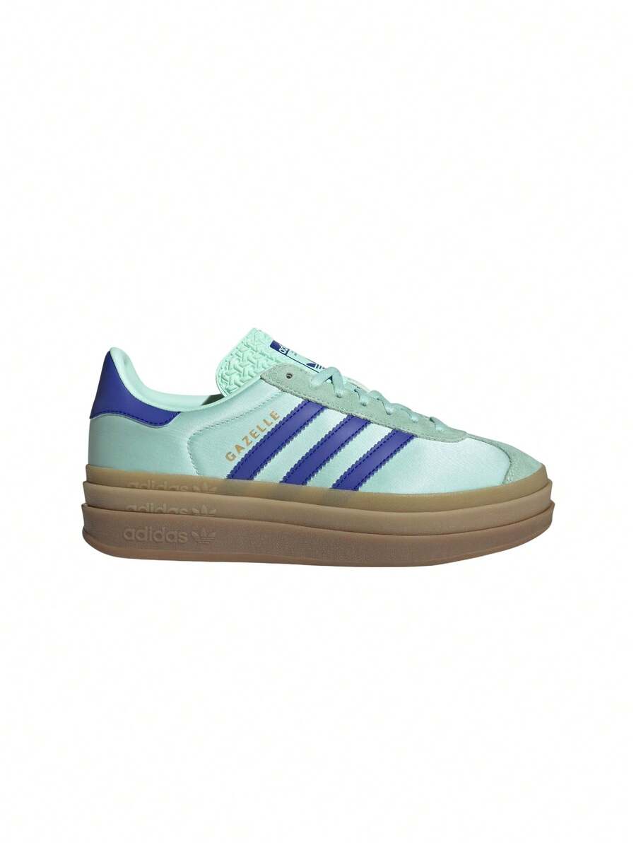 Adidas Gazelle Bold 女士运动鞋 透明薄荷绿/亮蓝色/金色金属色 JI2702 - 薄荷綠/亮藍/金金屬 - 查看 1