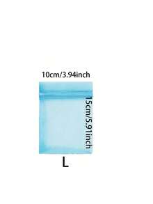 50 件欧根纱礼品袋、珠宝袋、带抽绳的小网袋，适用于包装、珠宝、小礼物、婚礼情人节 - 藍色 - 查看 6