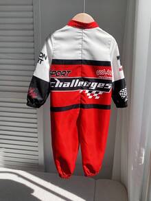 Baby Jungen Lässiger, süßer, lustiger Sport-Street-Allround-Koreanischer Stil, vielseitig, bequeme Mode Motorrad-Rennanzug, geeignet für Halloween, Sportveranstaltungen, Geburtstagsfeiern, Taufen, 1. Geburtstagsfeiern, Galas, Aufführungen, Hochzeiten, Herbst/Winter
