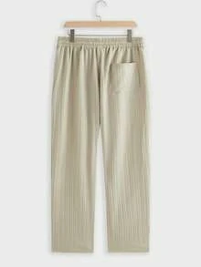 Manfinity Homme مجموعة تي شيرت تي شيرت كم قصير رقبة دائرية و شورت كاجوال أحادي اللون للرجال