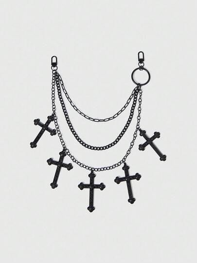 Grunge Punk 1 pieza Cadena de pantalón con decoración de estrella para mujer