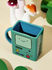 ADVENTURE TIME X SHEIN 380ml 可爱视频游戏控制器陶瓷杯，礼品 - 水鴨藍 - 查看 2