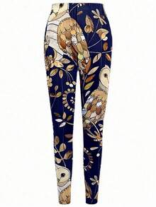 EMERY ROSE 感恩节女式紧身裤，适合日常生活、聚会和节日 - 春夏秋，可机洗或手洗 - 彩色 - 查看 2