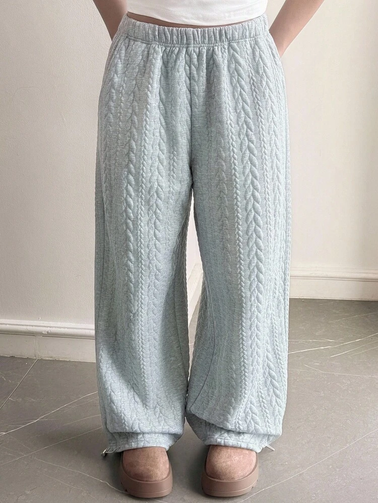 Women's Loose Casual Street Fashion Straight Leg Sweatpants, Suitable For Autumn And Winter