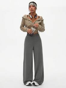 Dewbera Pantaloni sportivi casual ampi da donna, adatti per attività all'aperto e corsa