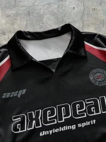 AXEPEAK 男士休闲时尚长袖 Polo 衫 - 彩色 - 查看 3