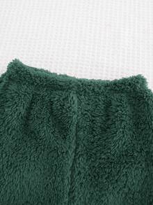 Cozy Pixies 2 pièces Ensemble de sweat-shirt à capuche à manches longues et pantalon de jogging doublé thermique avec motif ours de bébé garçon