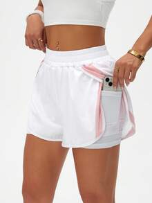 Sovereign Charm 女式拼色拼接运动短裤