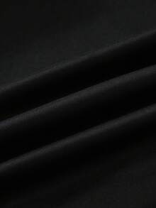 Genkimix Kids 少女黑色连帽卫衣和运动裤两件套，休闲创意白色爱心印花简约设计 - 黑色 - 查看 6