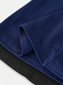 Girlism 2pcs/Set Tween Girls Solid Color Flared Pants Bottoms, Versatile Daily Wear - Navy Blue - View 11