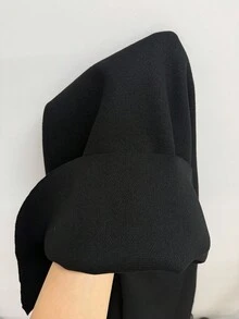 Airaco Women's V-Neck Casual Loose Long Sleeve Regular Jacket With Belt - Black - View 6