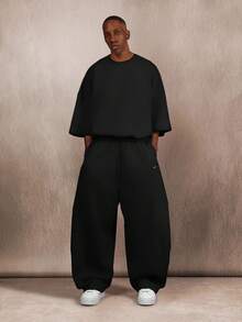 Quần jogger SUMWON Essential Heavyweight Panelled Super Skater thoải mái, năng động, thích hợp mặc hàng ngày vào mùa đông và mùa thu. - màu đen - Xem 4