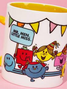 Mr Men Little Miss X SHEIN 400ml Ceramic Cartoon & Letter Print Mug - Multicolor - View 5