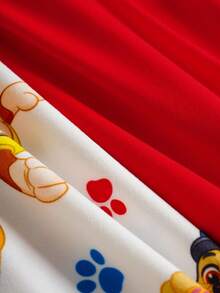 SHEIN | PAW Patrol 2 szt./zestaw chłopięcy T-shirt z krótkim rękawem i okrągłym dekoltem w kreskówkowym wzorze z psem, letni