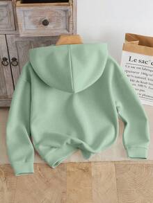 Tween Mädchen Sweatshirt im Teenager-Alter mit süßem minimalistischem Schleifen-Muster in Mintgrün, vielseitig Lässig Campus-Stil für Schule, Ausflüge, Sport und mehr - Grün - Übersicht 2