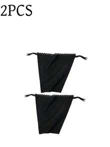 1/2pcs Women's Double-Layer Lace Bra Pad,Anti-Exposure Bra Anti-Slip Chest Patch Ice Silk Cool Double-Layer,Bralette Accessories, Removable & Washable Push Up Bra Pads Made Of Woven Polyester,Anti-Leakage Chest Shield Pads, Women's Lingerie & Underwear Accessories. - Multicolor - View 7