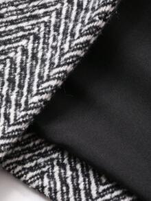 Livesso 女士宽松翻领西装外套，秋季商务装 - 灰色 - 查看 7