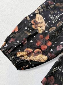 Linhara Áo sơ mi thanh lịch cho kỳ nghỉ hè cỡ lớn - màu đen - Xem 5