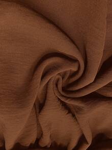 Firerie Plus Size Casual Twist Hem Long Sleeve Shirt, Green/Fall/Winter