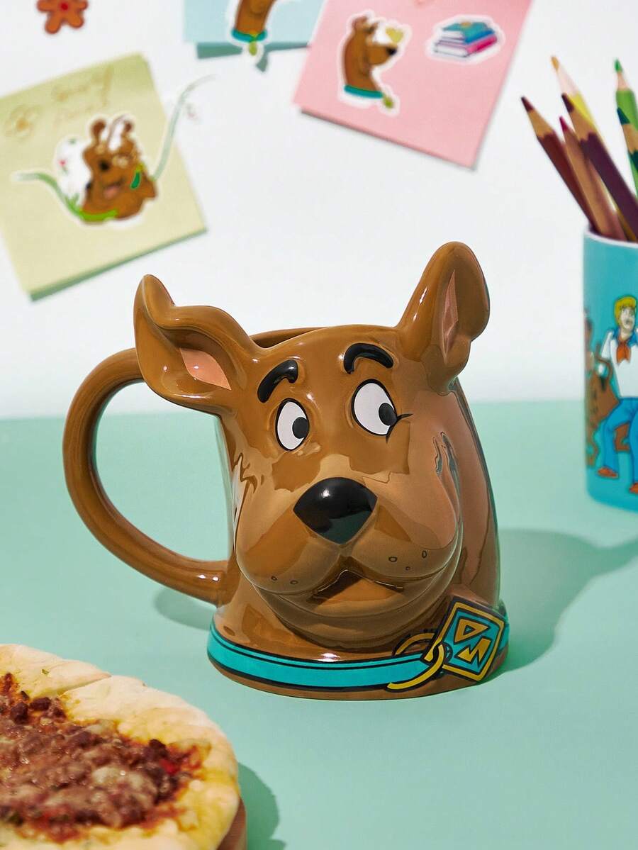SCOOBY-DOO X SHEIN 450ml Cartoon Dog Pattern Ceramic Mug