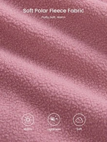 LUVLETTE Bộ đồ ngủ dài tay in họa tiết mềm mại và ấm áp dành cho nữ Winter Basics màu tím 2 món - Hồng - Xem 5