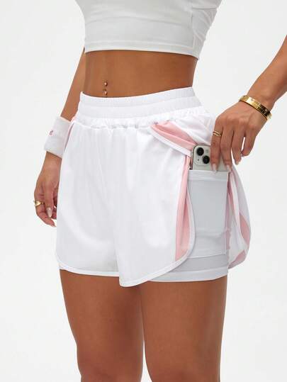 Sovereign Charm 女式拼色拼接运动短裤