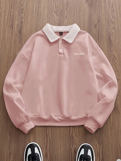 Manfinity Unisex 男士针织休闲宽松长袖卫衣，时尚日常穿着，秋冬季，情侣装