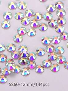 Cristales de Rhinestone de vidrio con fondo dorado para decoración de ropa DIY (los diamantes AB tienen diferentes colores bajo diferentes condiciones de iluminación)