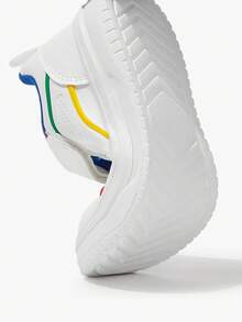 JNSQ 1 Pair Kids Casual Lightweight Canvas Sneakers, Unisex Children Back To School Shoes, Suitable For All Seasons - White - View 6