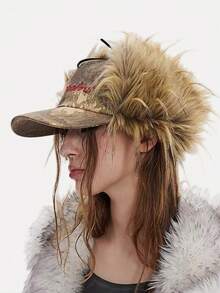 ROMWE Goth Women Baseball Cap - Brown - View 2