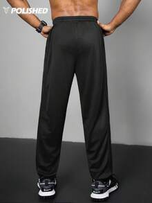 Acti Log 男士修身褶皱运动裤 - 黑色 - 查看 2