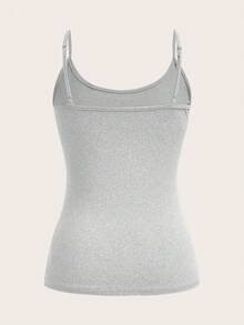 SHEIN EZwear Bộ 4 áo ba lỗ đơn giản, thoải mái, tối giản dành cho nữ, thích hợp cho mùa hè - Nhiều màu - Xem 5