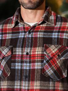 Manfinity CasualCool Men's Casual Plaid Jacket, Suitable For Daily Casual Wear, Commuting, Street Fashion, Suitable For Spring And Autumn. This Jacket Is An Indispensable Versatile Item In A Man's Wardrobe, And Is An Excellent Gift For A Boyfriend Or Husband., Christmas