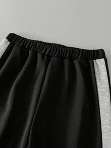 Set de 2 piezas de chaqueta y pantalón de chándal de corte holgado informal para niños adolescentes, adecuado para uso diario