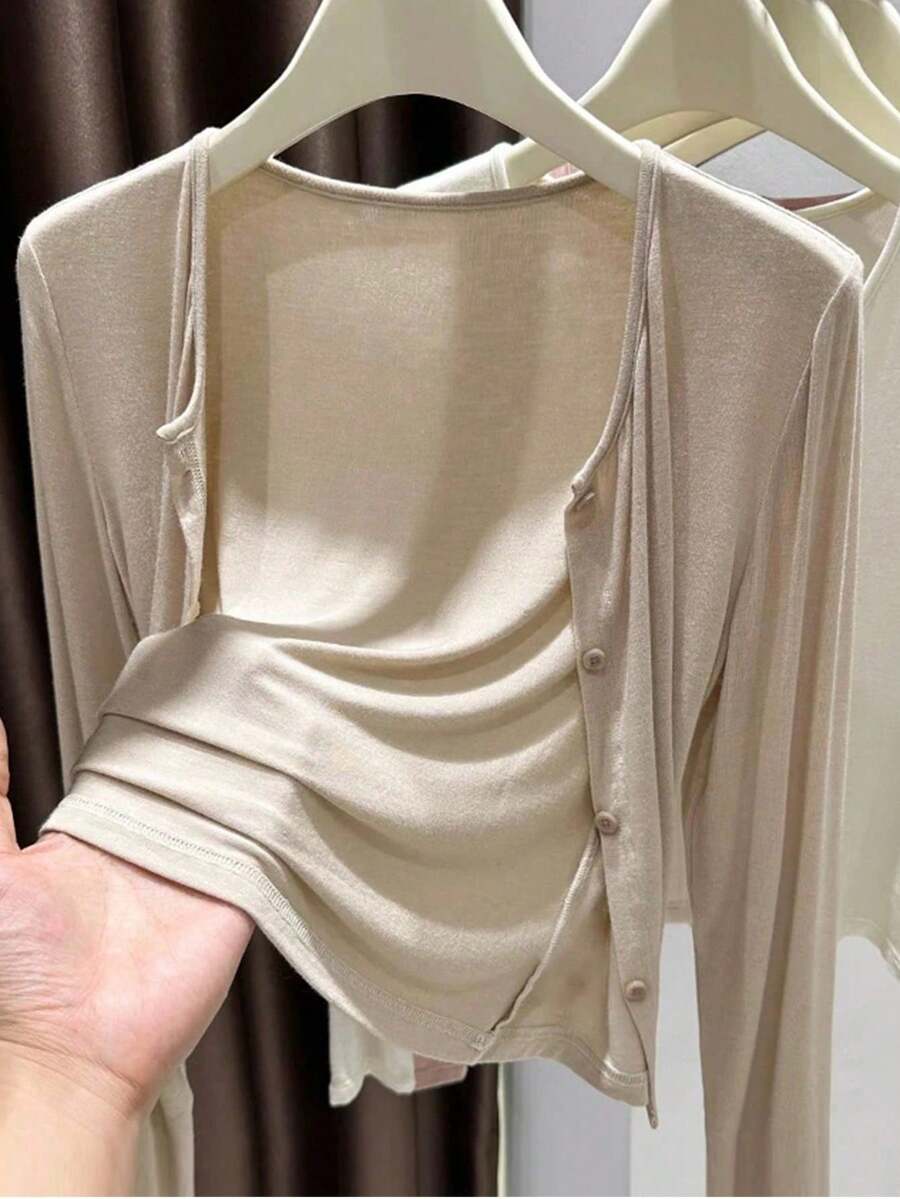 Franclia 大码女式纯色简约长袖轻便夹克，日常穿着