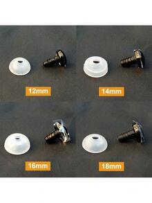 2/12 件闪光 3D 眼娃娃玩具，钩针编织毛绒玩具和 DIY 工艺品 - 闪光偏移瞳孔设计，带易于安装的垫圈。秋季装饰、圣诞节装饰男孩背包、万圣节、背包学校。透明背包、学校、万圣节服装。 - 彩色 - 查看 6