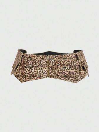 Grunge Punk Y2K Punk Style Black Metal Rivet Eye Multi-Pocket Adjustable Metal Buckle Fanny Pack For Women