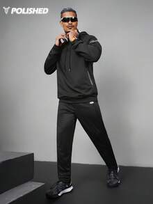 Acti Log 男士修身褶皱运动裤 - 黑色 - 查看 7