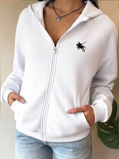 Tween Girl Dragkedja Enfärgad Sweatshirt, In Höst/Vinter Vintermantel Hiver Sweatshirt Höstkläder Festival, Halloween, Jul, Nyår, Julklapp Perfekt för Vardagskläder & Skola Dagligen In Höst & Vinter Mysiga Höst- & Vinterstilar Lämplig För Höst/Vinter Dagligt Klädsel, Gatustil, Hem Sweatshirts Vit Dragkedja Vit Sweatshirt