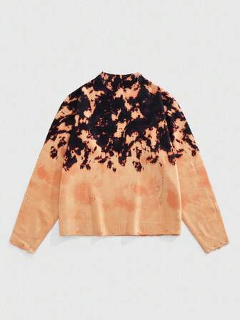 Street Life Herren Lässig Kontrastfarben Crew Neck Loose Strick Langarm Pullover, Herbst/Winter