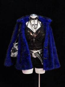 Sunspun 休闲宽松短款夹克 - 藍色 - 查看 4